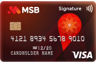 Điều kiện và Biểu phí thẻ MSB Visa Signature Mfirst