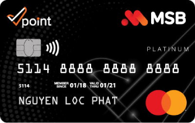 Điều kiện và Biểu phí thẻ MSB Master Platinum Vpoint