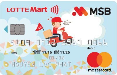 Điều kiện và Biểu phí thẻ MSB MasterCard Lotte Mart