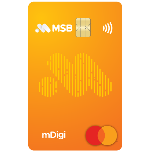 Thẻ tín dụng MSB MasterCard mDigi