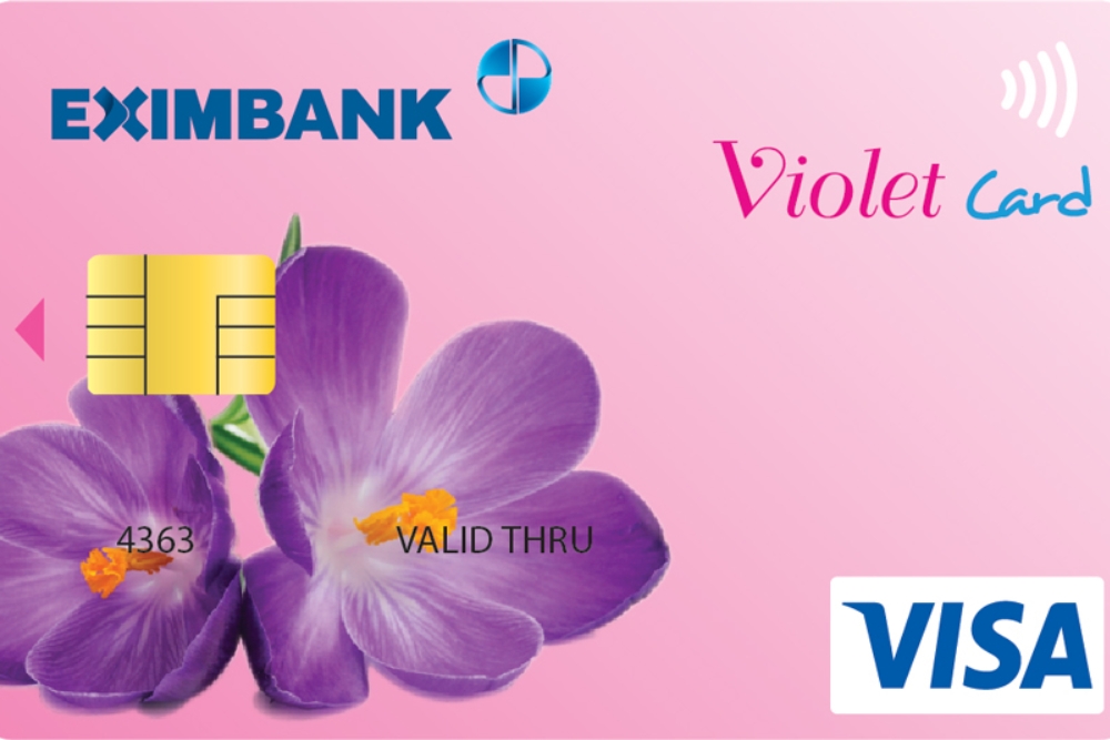 Điều kiện và Biểu phí thẻ EximBank Visa Violet