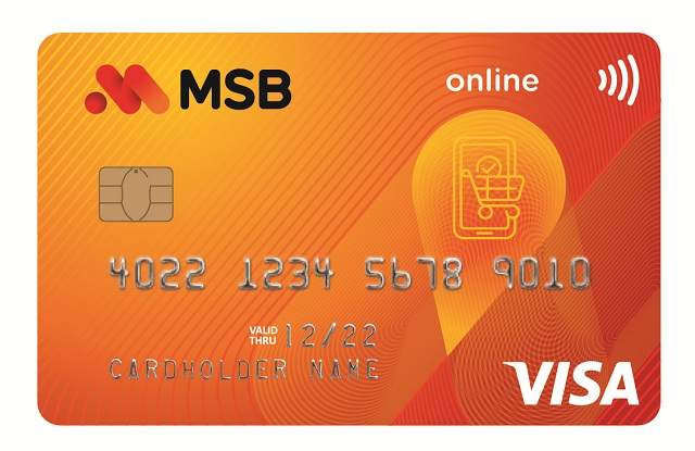 Điều kiện và Biêu phí thẻ MSB Visa Online